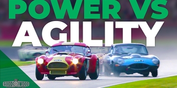 Venomous Snake Duels Jaguars in Drenched Vintage Race