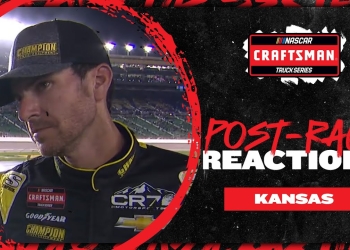 Enfinger survives chaotic race, scrapes into NASCAR’s Round of 8