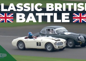 Classic British Sports Cars Duel: XK150 & Healey Heat Up Revival