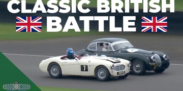 Classic British Sports Cars Duel: XK150 & Healey Heat Up Revival