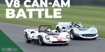 Titans Clash: McLaren and Lola V8s Duel in Can-Am Showdown