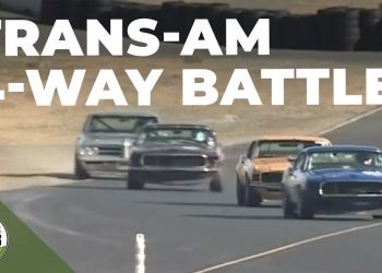 Epic 4-Car Duel Thrills in Vintage Trans-Am Nail-Biter
